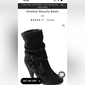 NIB Black suede boots 8.5